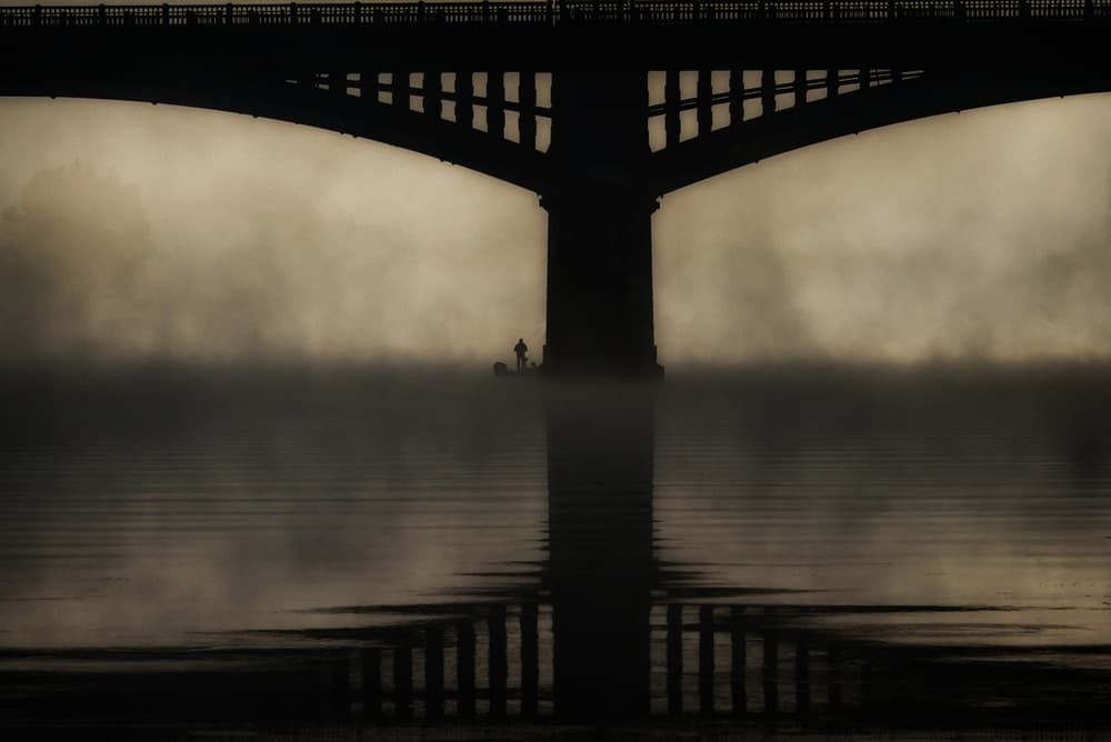 Misty Morning Bridge by Barré Thierry — canvas wall art