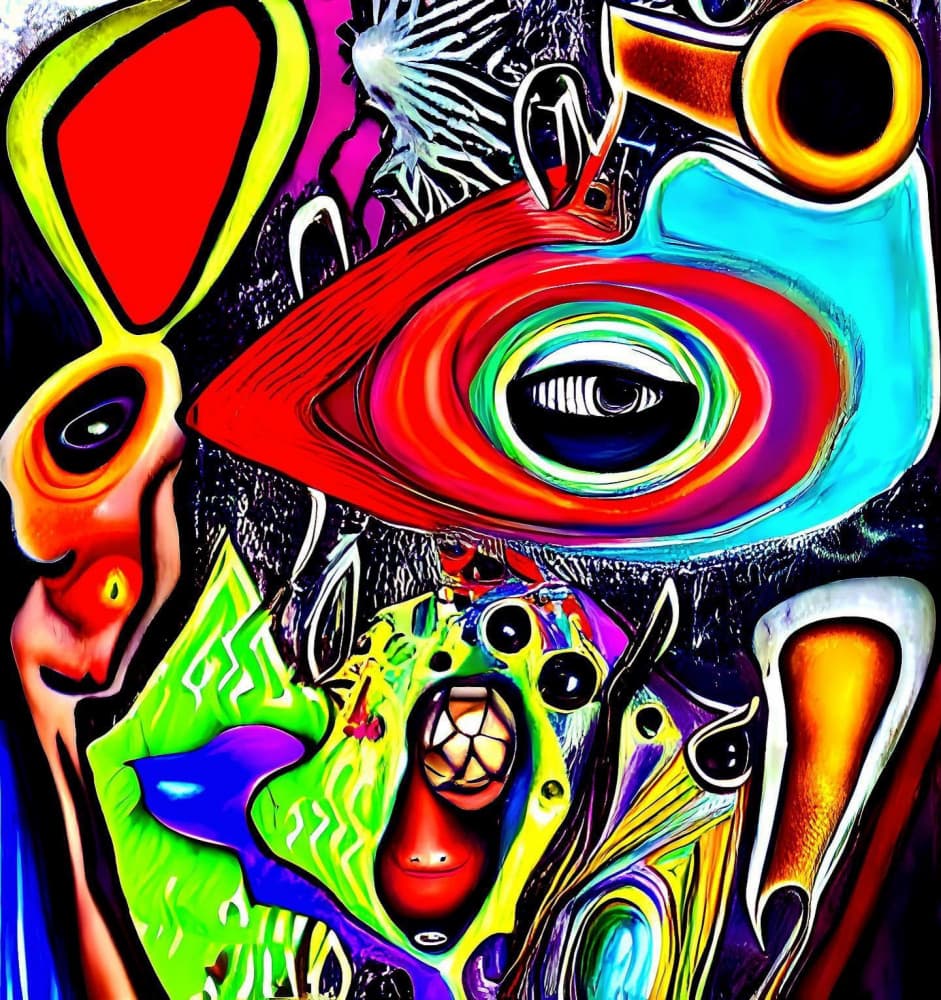 Vibrant Psychedelic Eye by mnemonixART — canvas wall art