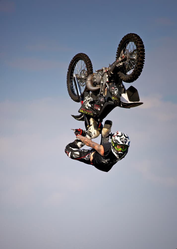 Gravity Defying Motocross by verdon — canvas wall art