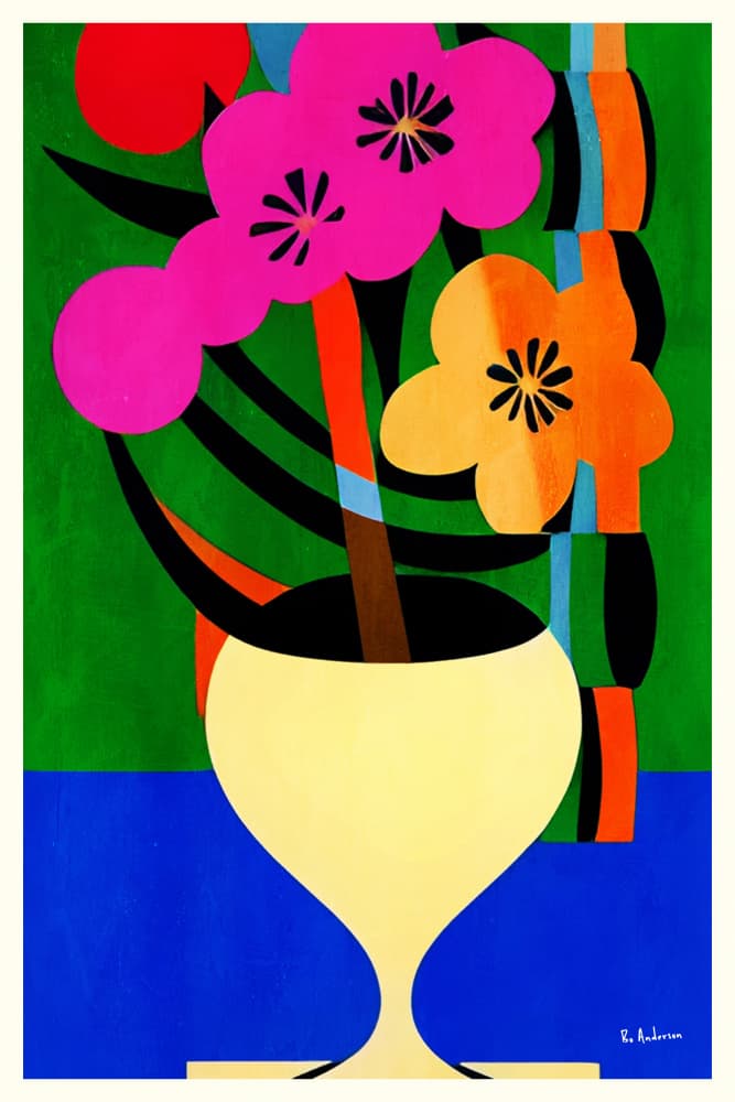 Vibrant Floral Abstraction by Bo Anderson — canvas wall art