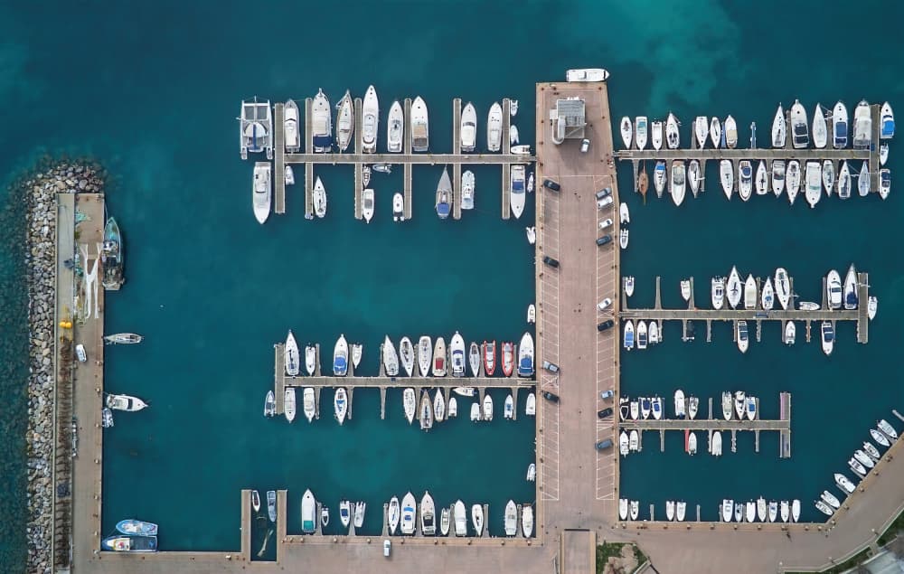 Turquoise Marina View by Daniele Atzori — canvas wall art