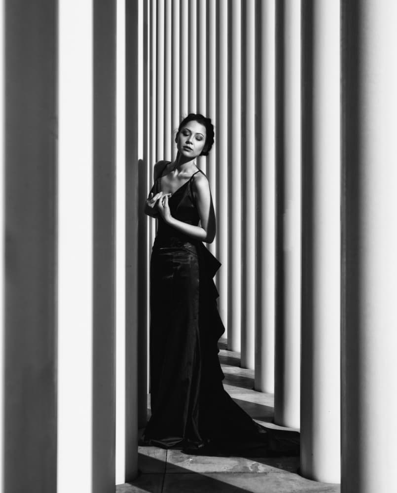 Elegant Woman Columns by Georgios Bero — canvas wall art