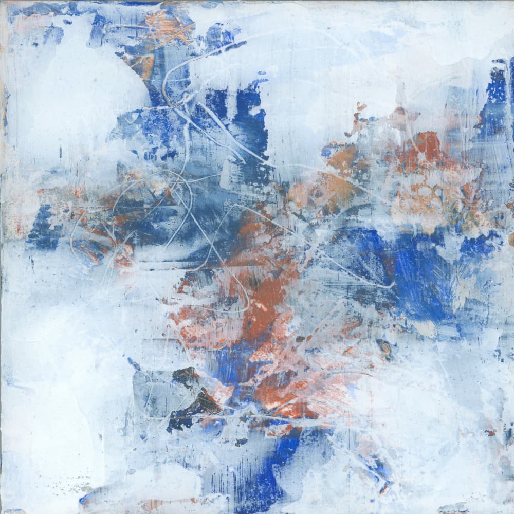Abstract Blue Layers by Renée Stramel — canvas wall art