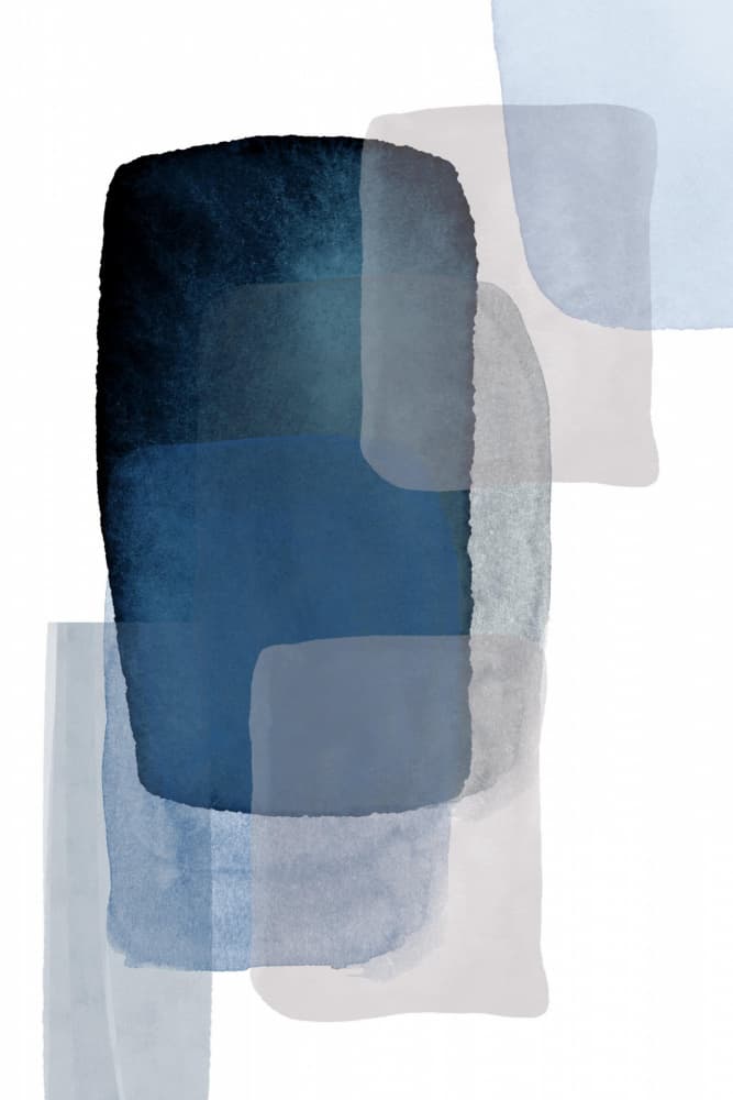 Serene Blue Layers by Sally Ann Moss — canvas wall art