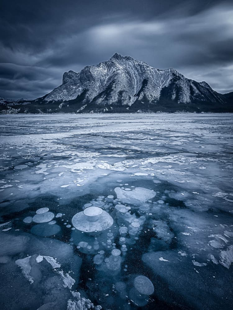 Frozen Mountain Bubbles by Michael Zheng — canvas wall art
