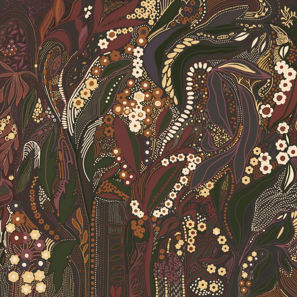 Rich Floral Tapestry by Josie George — canvas wall art