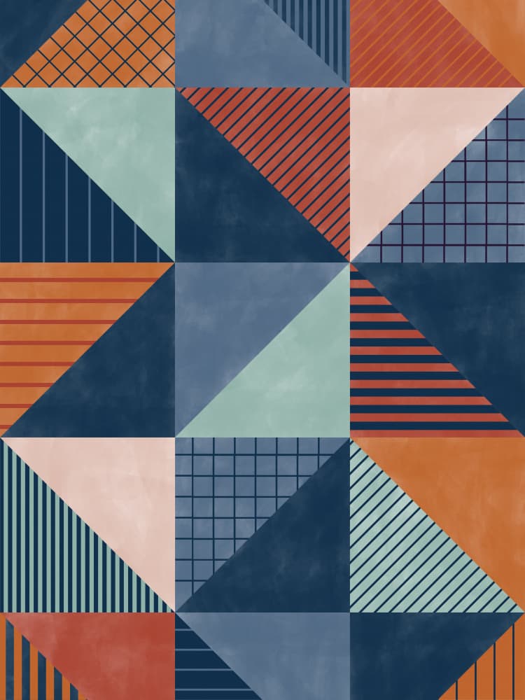 Textured Geometric Blocks by Elena Ristova — canvas wall art