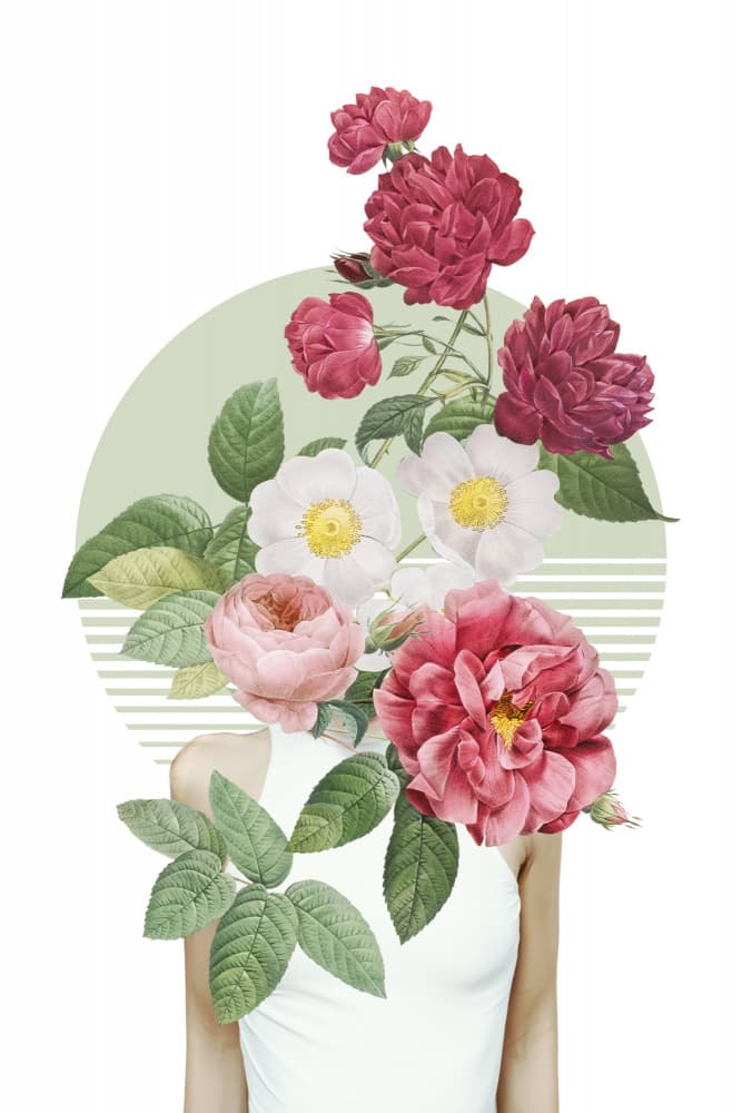Surreal Rose Portrait by Marja van den Hurk — canvas wall art