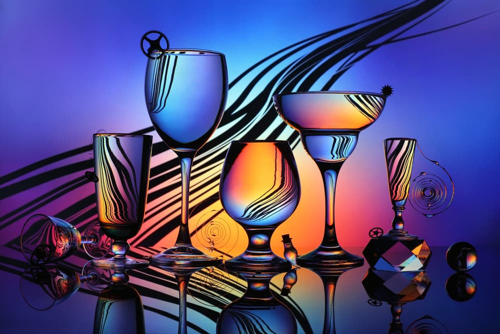 Vibrant Glass Reflections by Victoria Glinka — canvas wall art