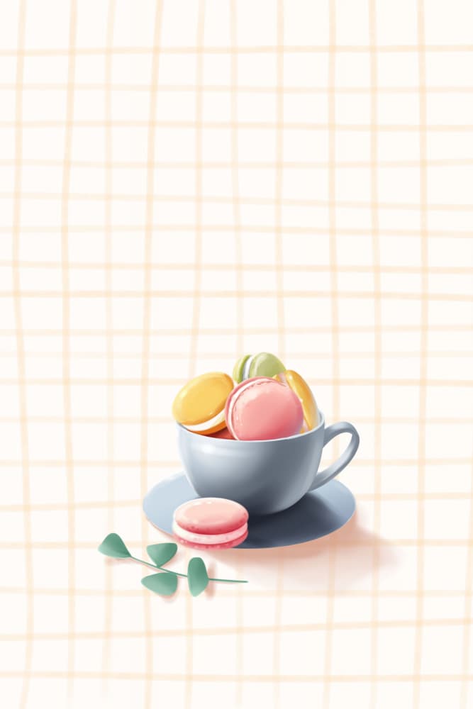 Pastel Macarons Tea Time by Xuan Thai — canvas wall art