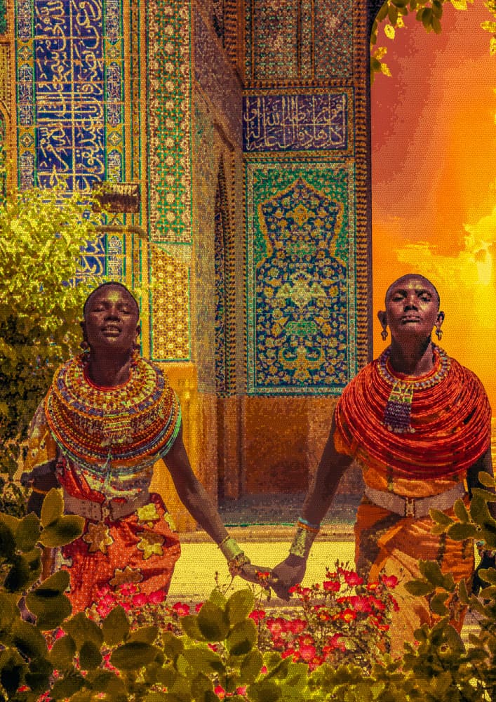 Vibrant African Serenity by CosmoZach — canvas wall art