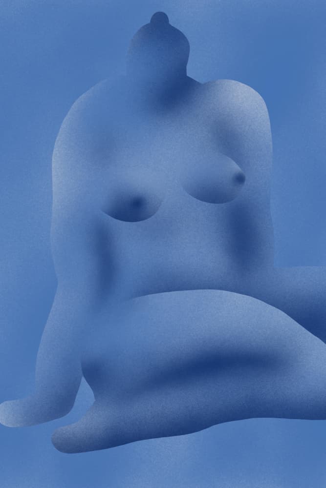 Ethereal Blue Nude by Little Dean — canvas wall art