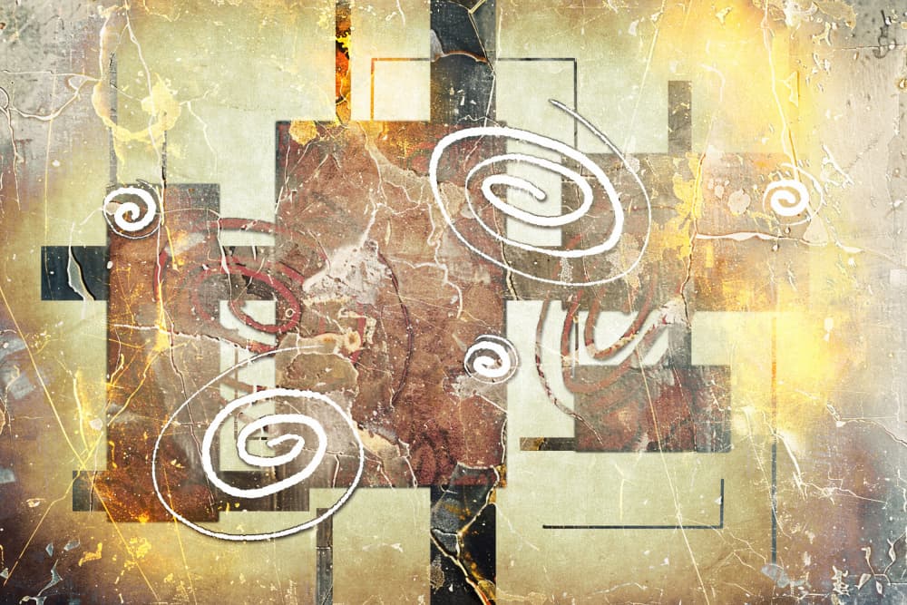 Textured Geometric Swirls by Rafal Kulik — canvas wall art