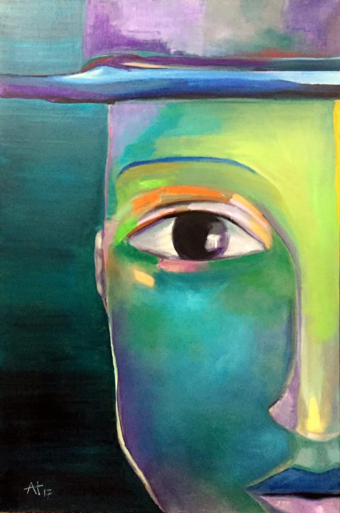 Vibrant Abstract Gaze by Alexandra Higgins — canvas wall art