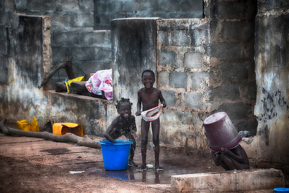 Joyful African Bath by Sergio Pandolfini — canvas wall art