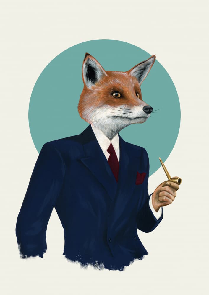 Dapper Fox Gentleman by Famous When Dead — canvas wall art
