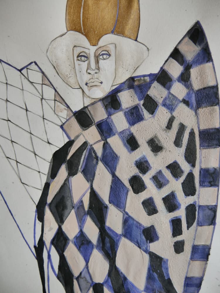 Regal Geometric Figure by Doris Schmitz — canvas wall art