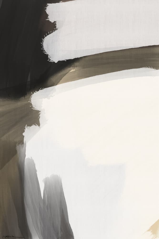 Dynamic Neutral Brushstrokes by Nilesh Kulkarni — canvas wall art
