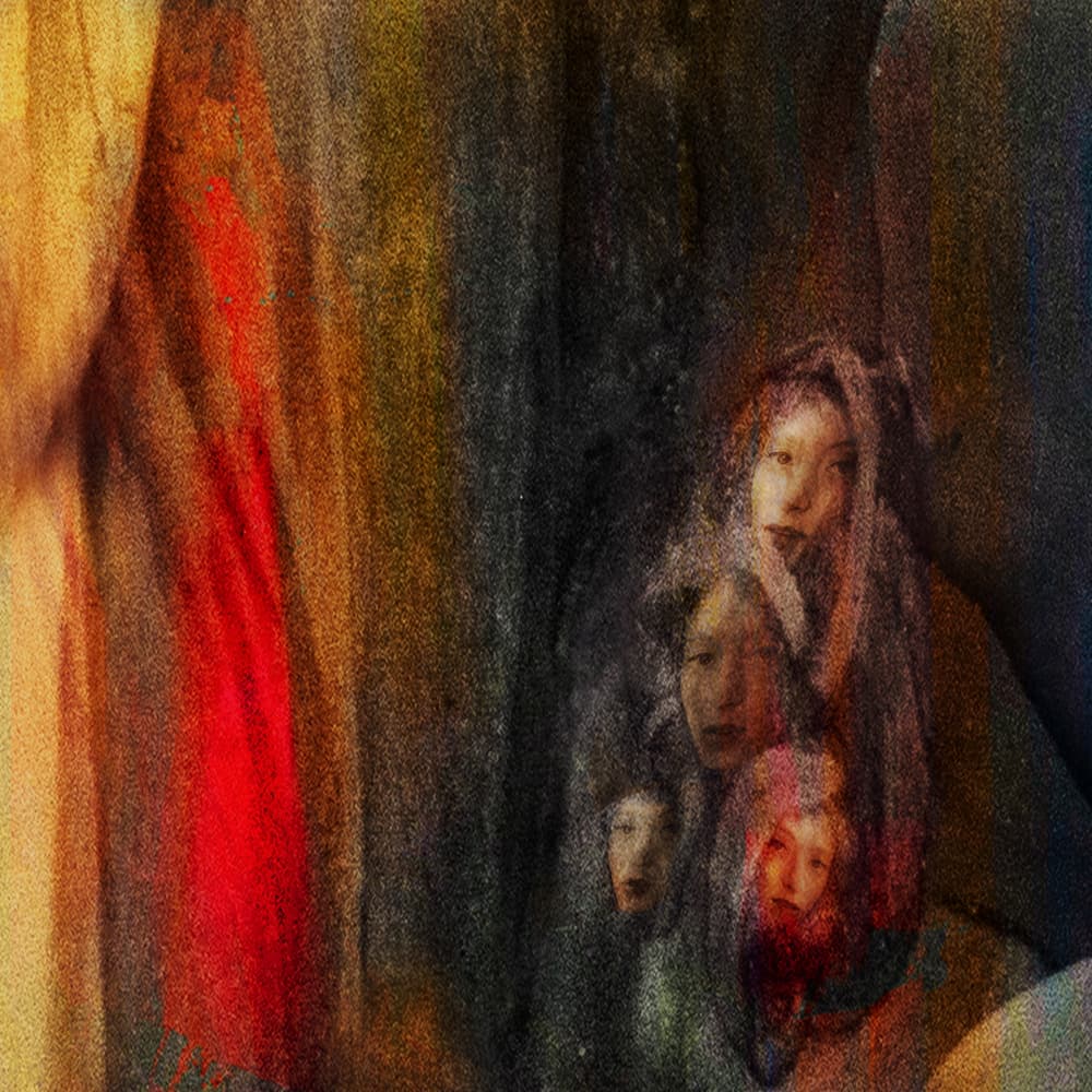 Mysterious Ethereal Faces by Rachel Pansky — canvas wall art