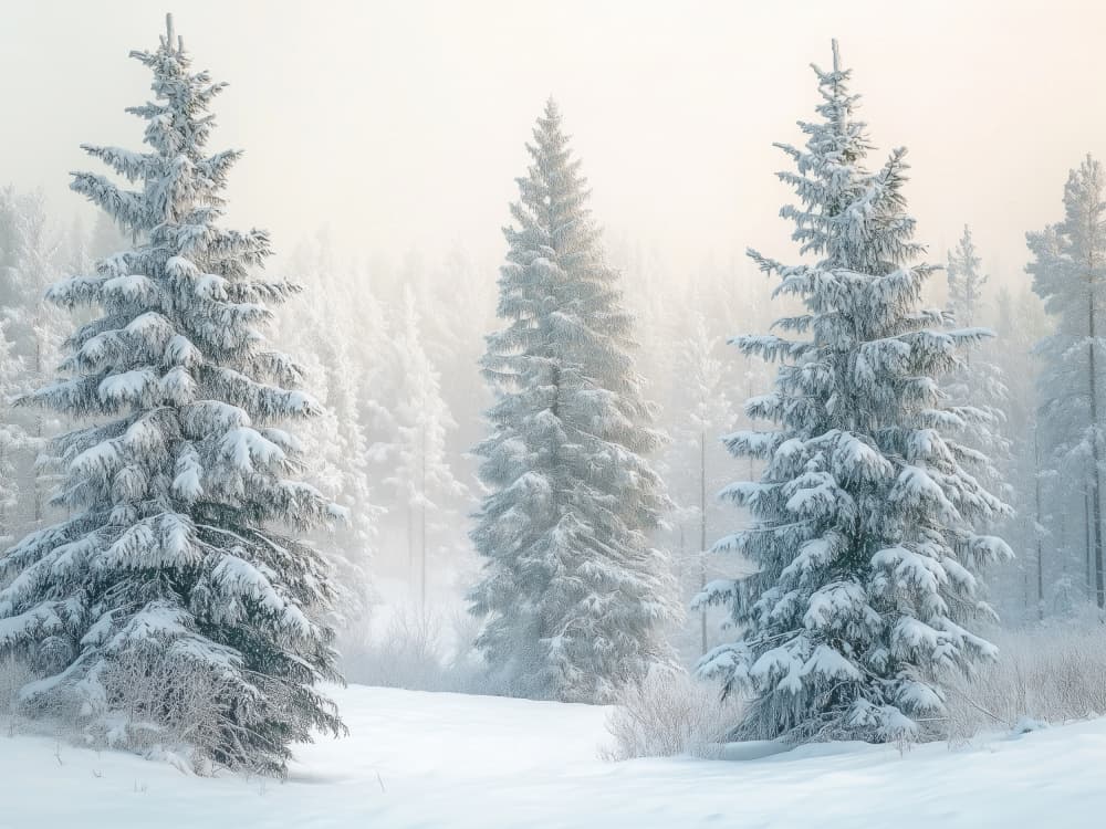 Misty Winter Forest by Jolly and Dash — canvas wall art