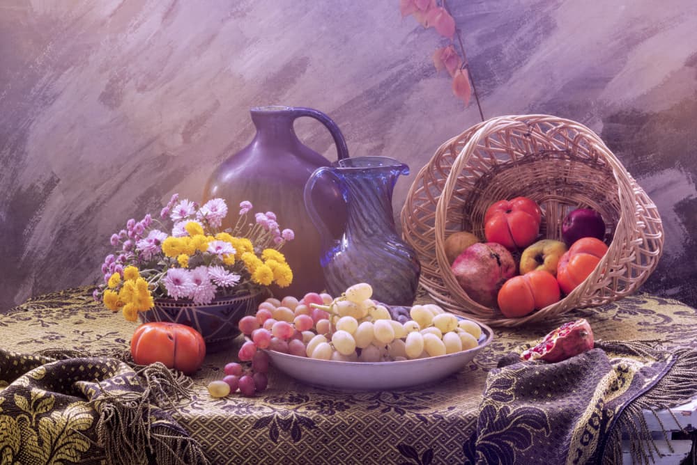 Rich Harvest Still Life by UstinaGreen — canvas wall art