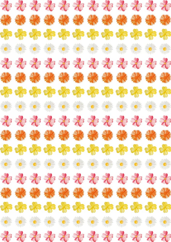 Watercolor Flower Pattern by kathrinmay — canvas wall art