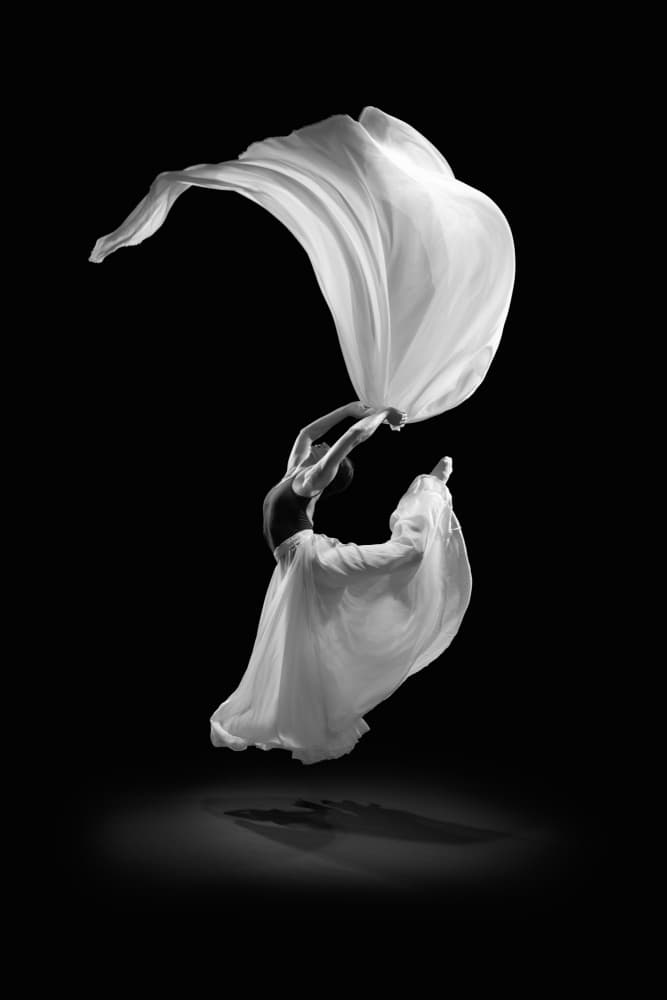 Graceful Floating Dancer by Songlin Xu — canvas wall art