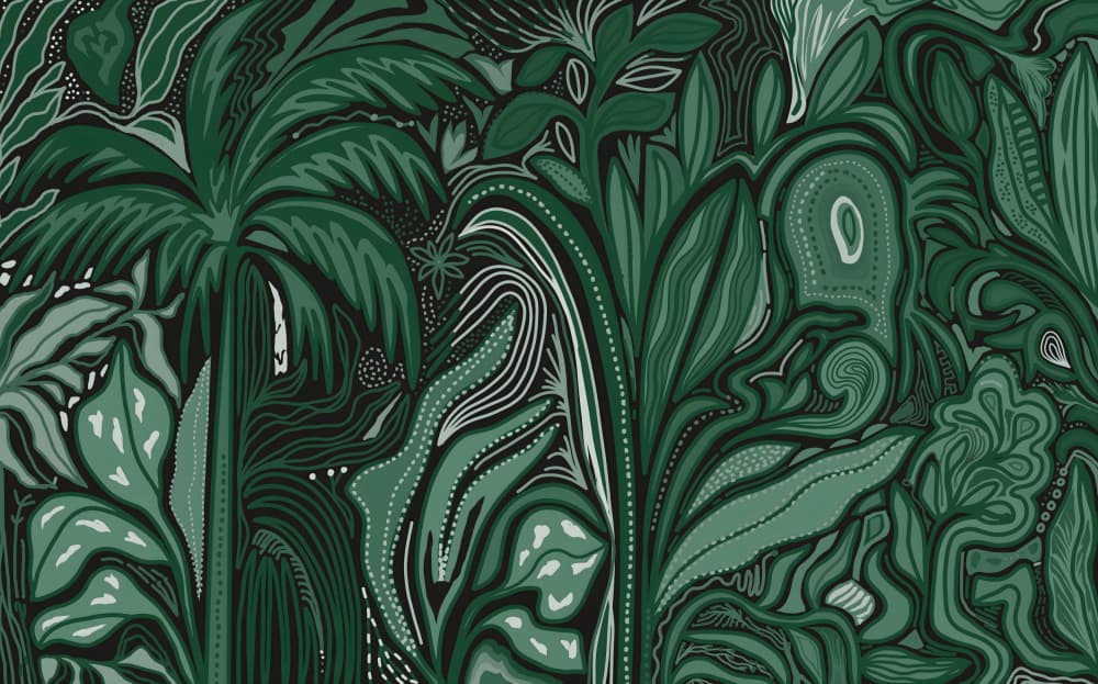Lush Green Jungle by Josie George — canvas wall art