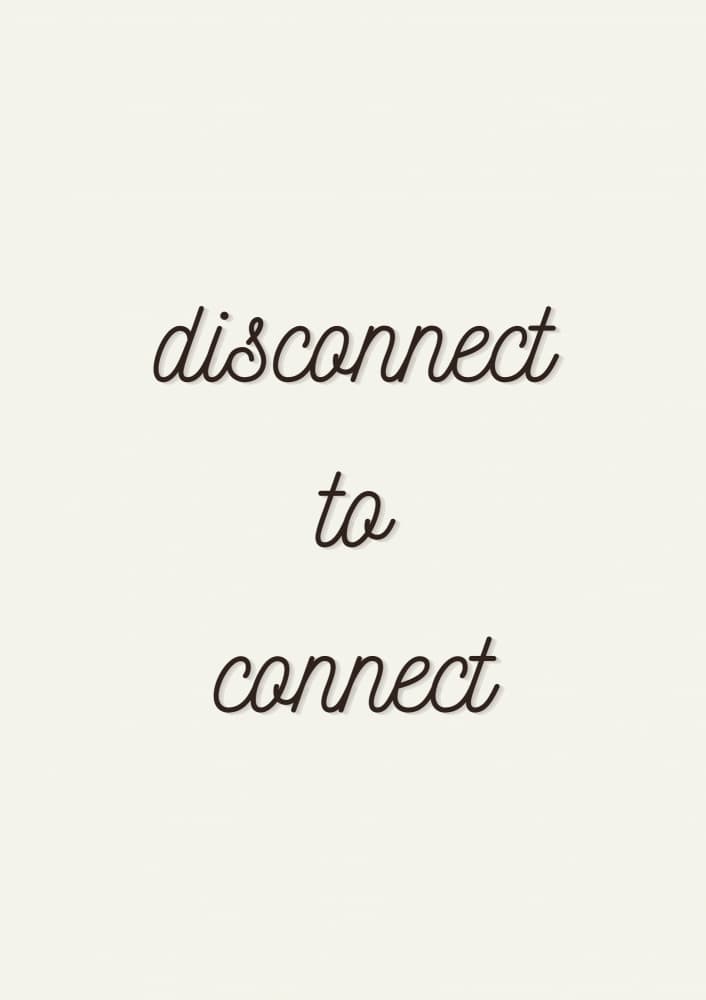 Disconnect To Connect Quote by ART of living — canvas wall art