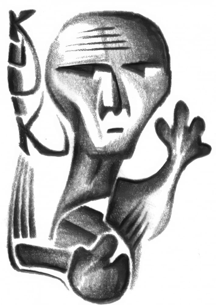 Stylized Man Portrait by Kulik — canvas wall art