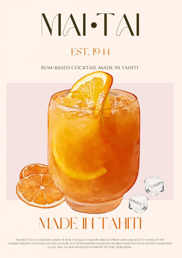 Classic Mai Tai by Nazma Khokhar — canvas wall art