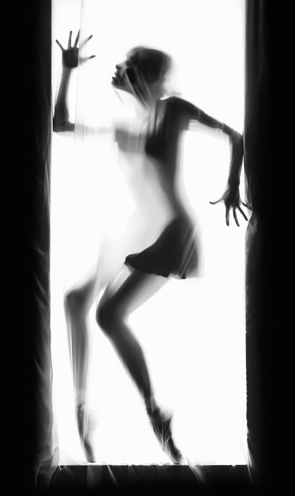 Ethereal Dancer Silhouette by Sebastian Kisworo — canvas wall art