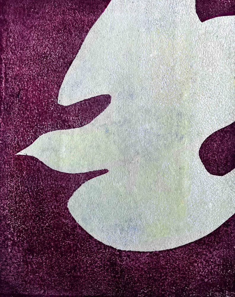 Flying White Dove by Christina Misuro — canvas wall art