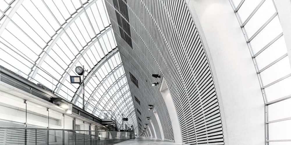 Modern Architectural Curves by Roland Weber — canvas wall art