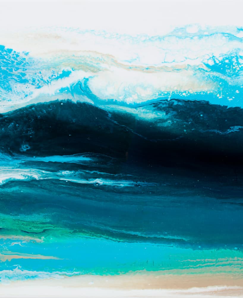 Abstract Ocean Waves by Alyson Storms — canvas wall art