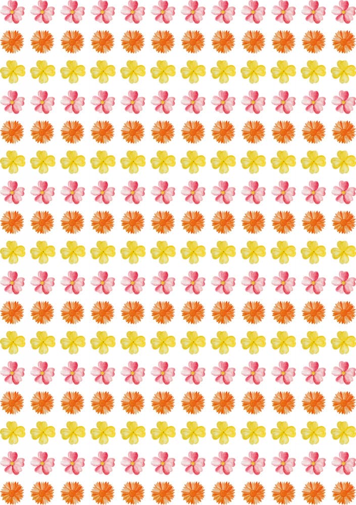 Vibrant Flower Pattern by kathrinmay — canvas wall art