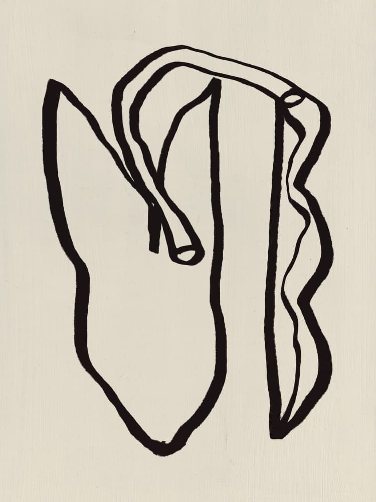 Organic Line Forms by Little Dean — canvas wall art