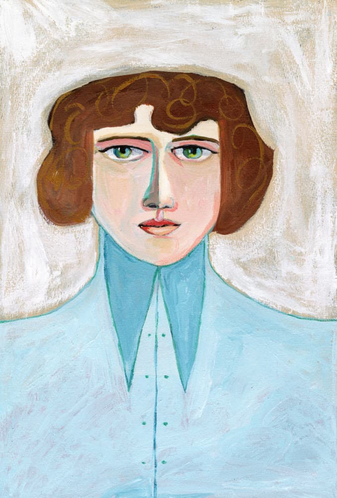Stylized Woman Portrait by Sharyn Bursic — canvas wall art