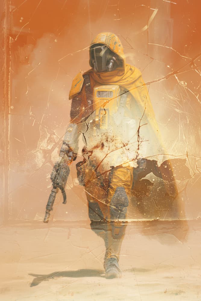 Lone Sci-Fi Traveler by Rafal Kulik — canvas wall art