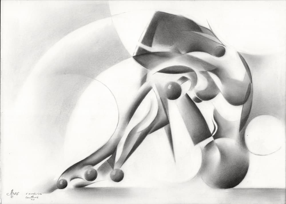 Contemplative Geometric Figure by Corné Akkers — canvas wall art