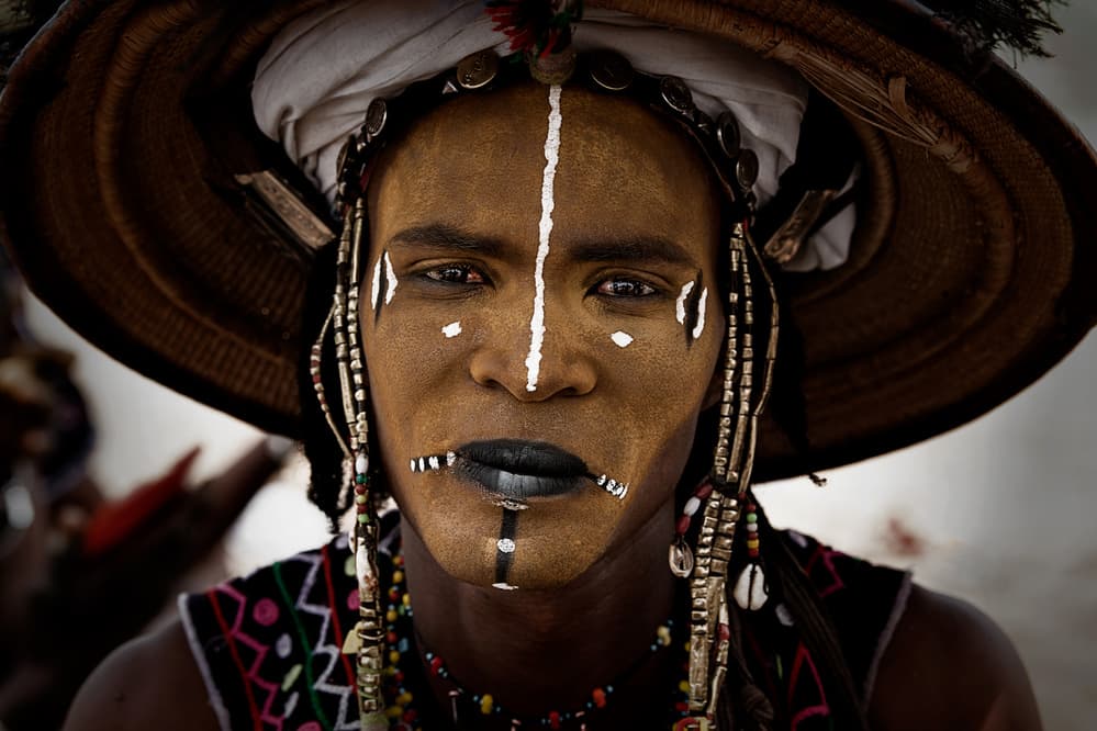 African Ceremonial Portrait by Joxe Inazio Kuesta Garmendia — canvas wall art