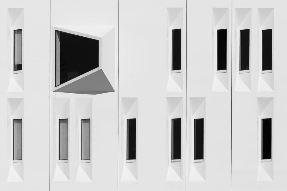 Modern Geometric Facade by Jan Niezen — canvas wall art