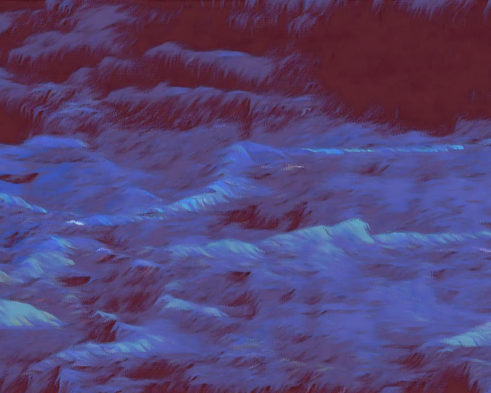 Mysterious Blue Waves by Uma Gokhale — canvas wall art
