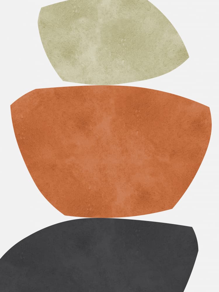 Earthy Abstract Stack by Vitor Costa — canvas wall art