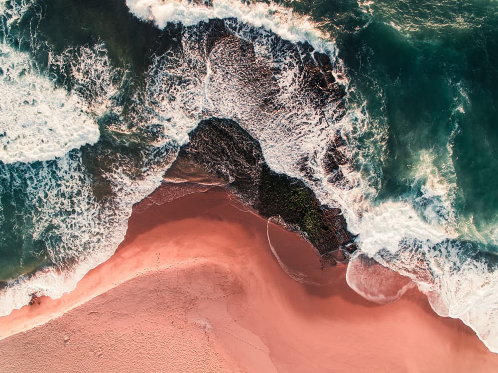Crashing Waves Beach by Javier Pardina — canvas wall art
