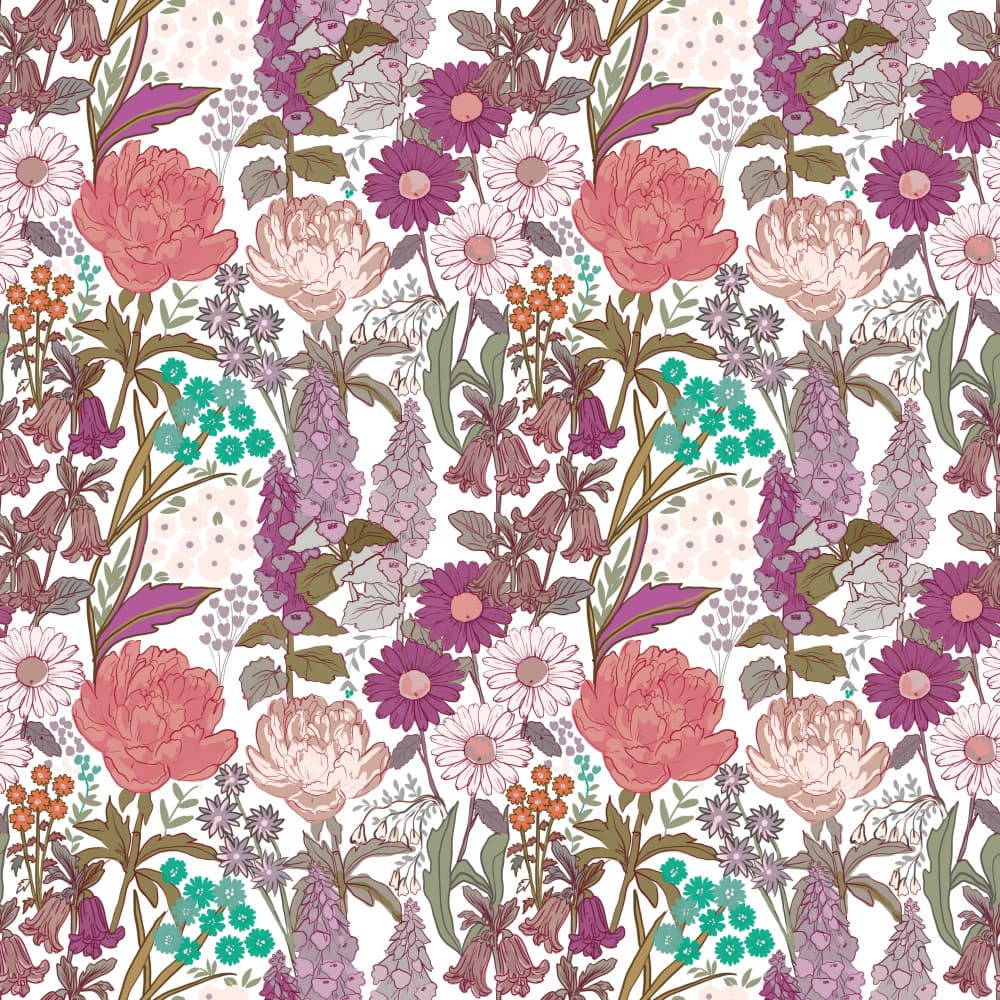 Vintage Floral Garden by Josie George — canvas wall art