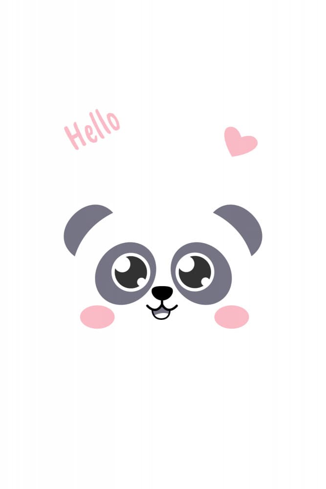 Cute Hello Panda by Xuan Thai — canvas wall art