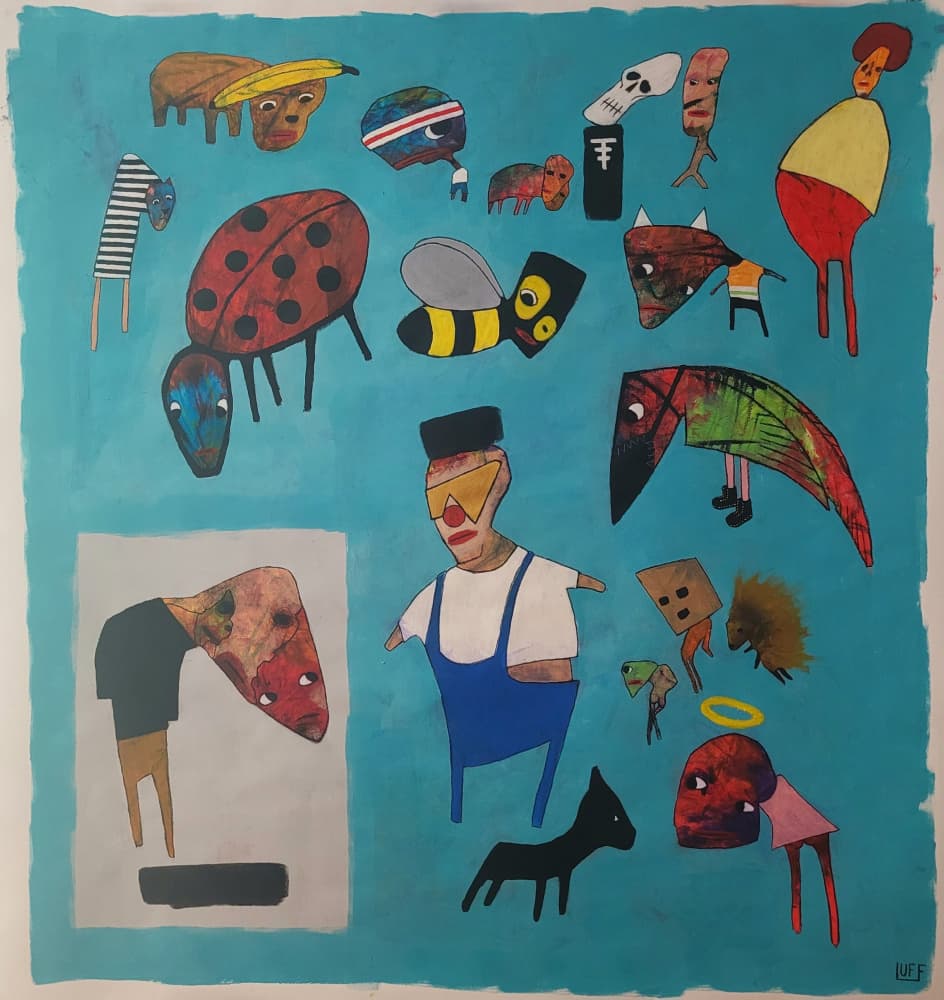 Quirky Whimsical Characters by Sam Luff — canvas wall art