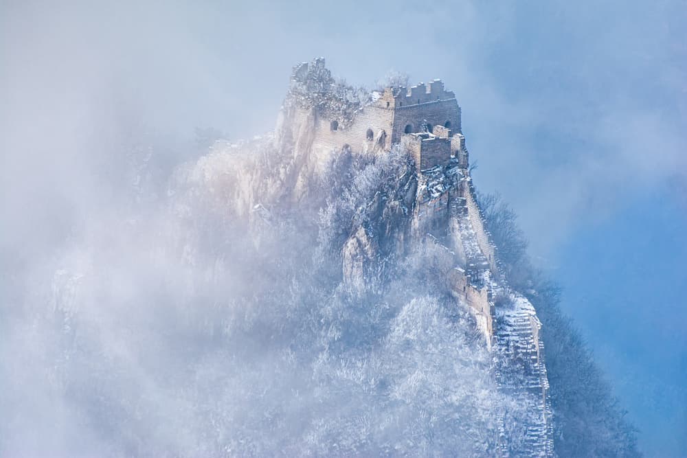 Great Wall Winter Mist by Simoon — canvas wall art