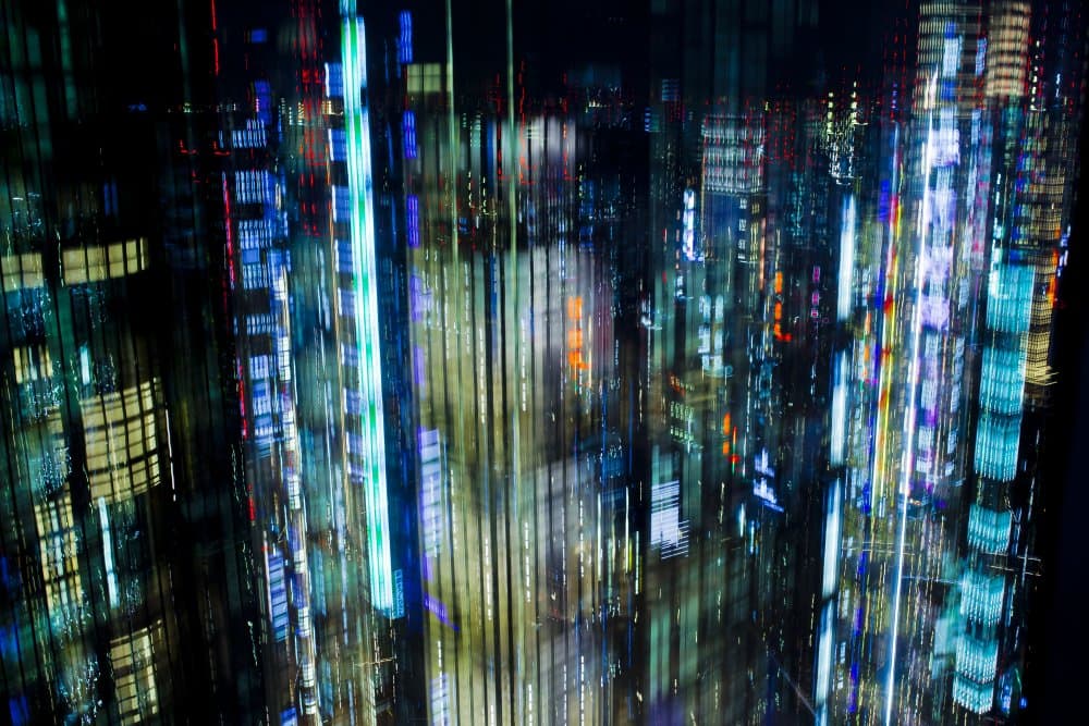 Blurred City Lights by Sasaki Makoto — canvas wall art